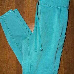 ALO Yoga 7/8 High-Waist Checkpoint Leggings Ocean Teal | Size Small